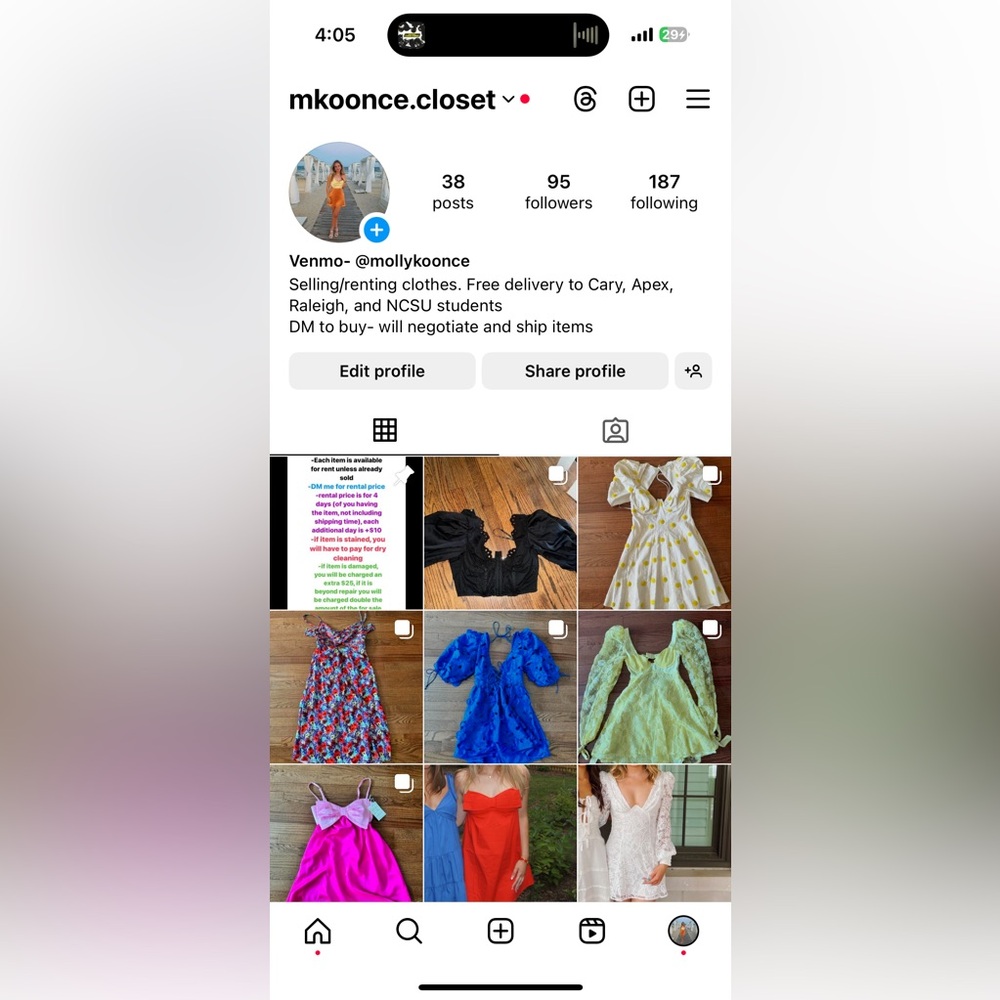 I created an instagram account to sell items as I find it easier than poshmark.